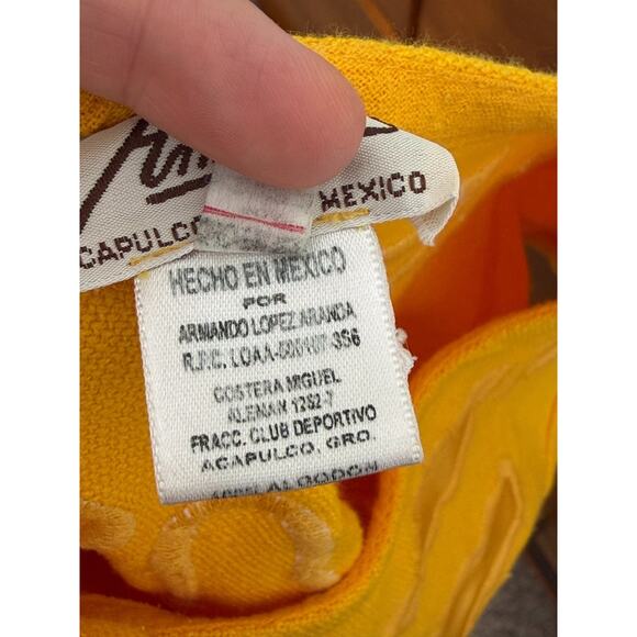 Vintage 1970's Armando's Acapulco Resort Dress Embroidered Cotton Maxi Mexican M - Picture 5 of 5